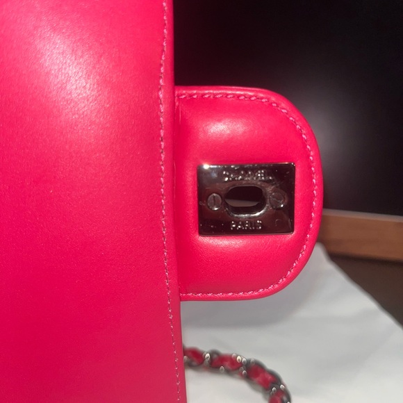 CHANEL Fuchsia Pink Python Mini Bag - Picture 7 of 13